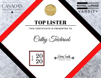 Top Listing agent March 2020