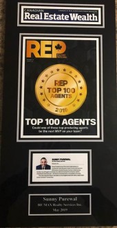 Ranked in top 100 Realtors in entire Canada from all the agents from real estate industry!! 2018